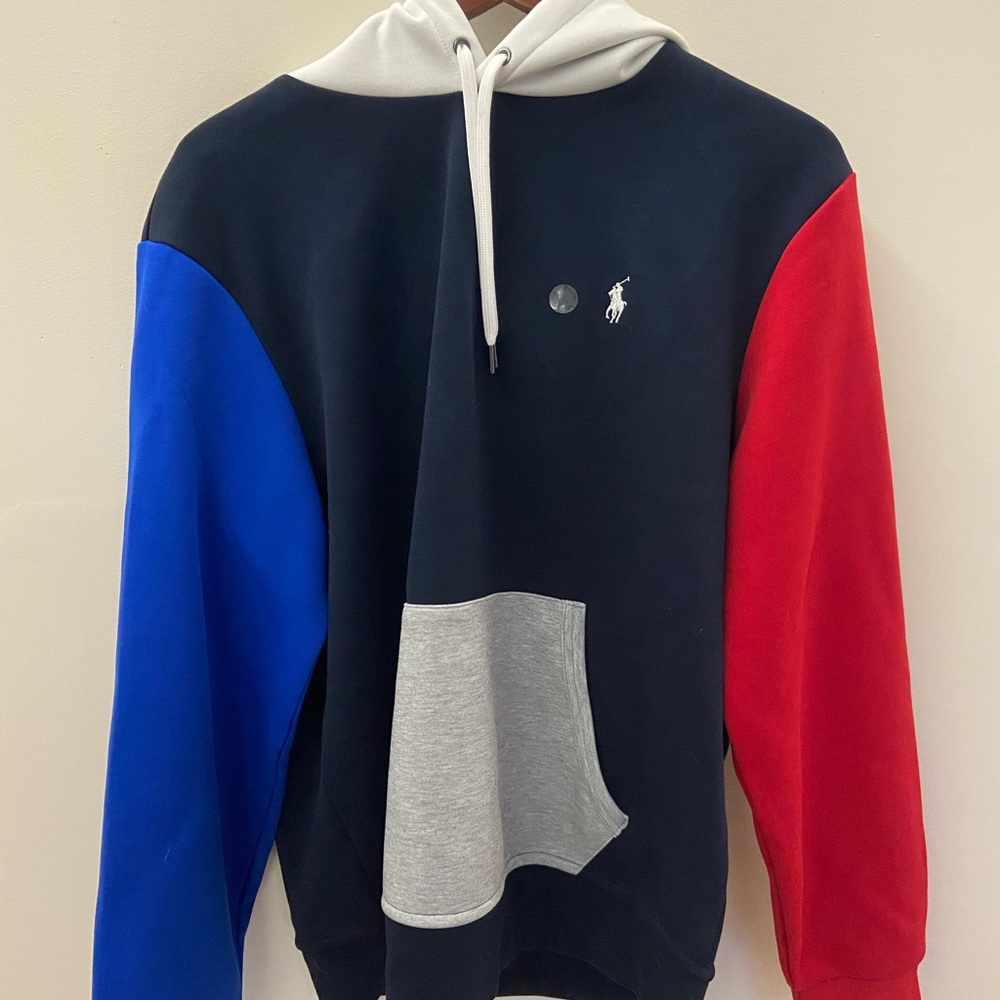 Multicolor color-blocked Polo hoodie (LG)